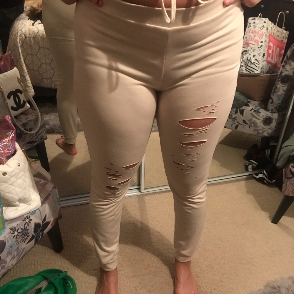 Pants with holes